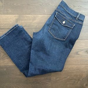 White House Black Market Flap Pocket Straight Leg Size 14 Jeans